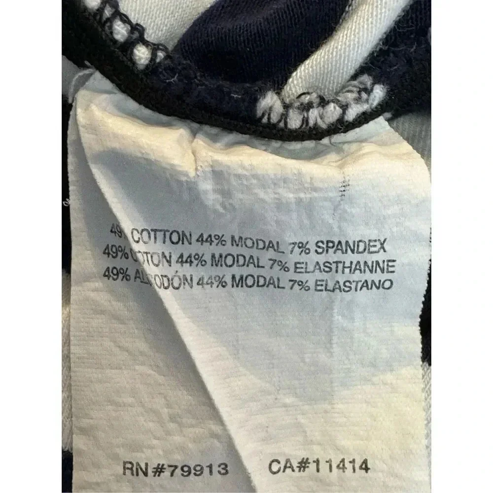 A Pea in the Pod Maternity Striped V-Neck Ruched Sides Tee Sz S White Blue - Picture 8 of 8